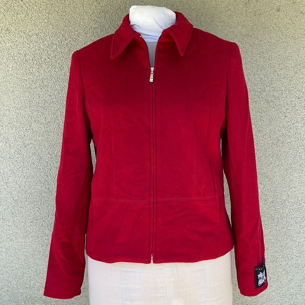 NEW Louben red wool jacket
